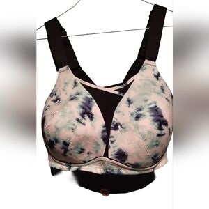 Livi Active Black and Pastel Tie-Dye Sports Bra